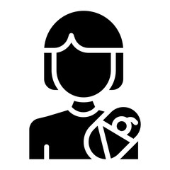 Mother icon vector image. Can be used for Child Adoption.