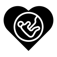 Pregnancy icon vector image. Can be used for Child Adoption.