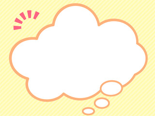 明るいイメージのもこもこ吹き出し背景