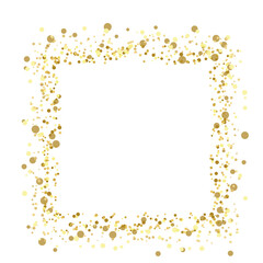 Glamorous Gold Glitter Square Frame on Transparent Background