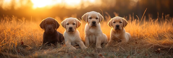 Thirsty Country Puppies, Background Banner