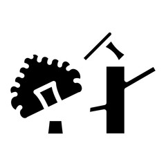 Deforestation icon vector image. Can be used for Global Warming.