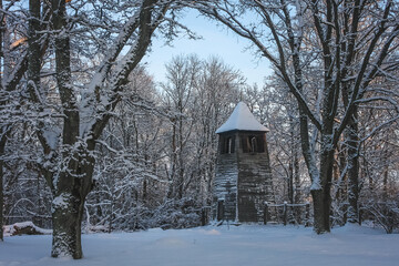 Lielstraupe castle in winter, Latvia