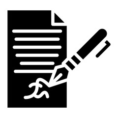 Signature icon vector image. Can be used for Documents And Files.