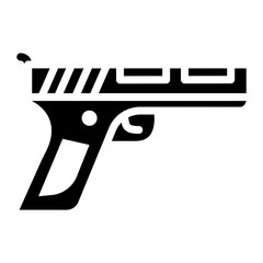 Gun icon vector image. Can be used for Crime Investigation. - obrazy, fototapety, plakaty