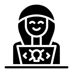 Hacker icon vector image. Can be used for Crime Investigation.