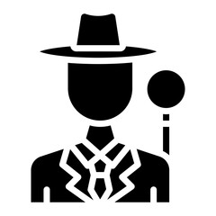 Investigator icon vector image. Can be used for Crime Investigation.