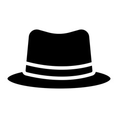 Noir Hat icon vector image. Can be used for Crime Investigation.