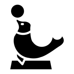 Seal Circus icon vector image. Can be used for Water Park.