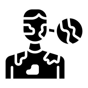 Vitiligo icon vector image. Can be used for Dermatology.