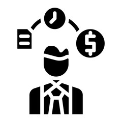 Employee Duties icon vector image. Can be used for Staff Management.