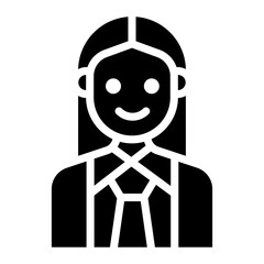 Female Manager icon vector image. Can be used for Staff Management.