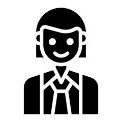 Staff Female icon vector image. Can be used for Staff Management.