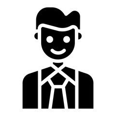 Staff Male icon vector image. Can be used for Staff Management.