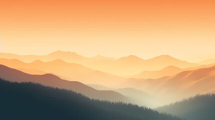 Obraz premium Majestic mountains, panoramic peaks PPT background
