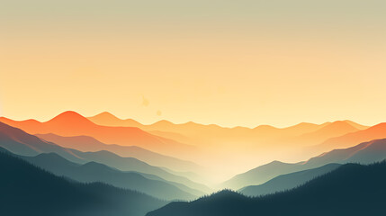 Obraz premium Majestic mountains, panoramic peaks PPT background