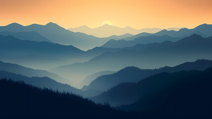 Obraz premium Majestic mountains, panoramic peaks PPT background