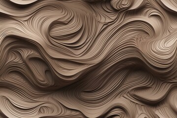AI-generated illustration of an abstract wallpaper featuring brown swirls.