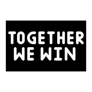 Together We Win icon vector image. Can be used for Teamwork.