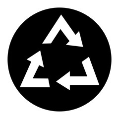 Recycling Symbol icon vector image. Can be used for Public Utilities.