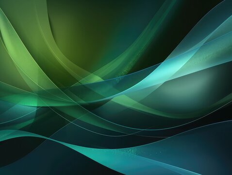 Green turquoise and Blue background vector overlap layer on dark space for background design