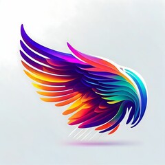 Obraz premium colorful feathers on a white background