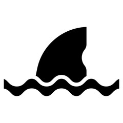 Fish Fin icon vector image. Can be used for Fish and Seafood.