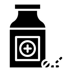Pill Bottle icon vector image. Can be used for Tuberculosis.