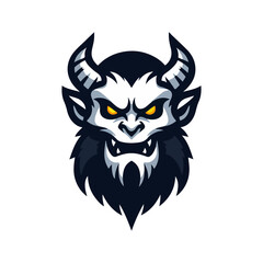 a cool demon mascot logo vector illustration