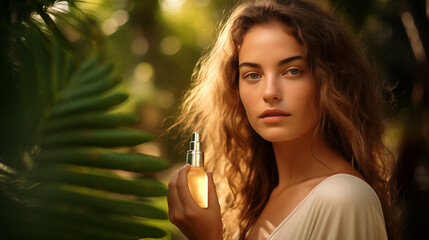 Fototapeta premium Jungle Serenity: Ethereal Beauty Amidst Mystery-AI generated