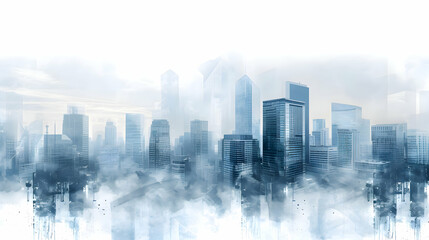Naklejka premium cityscape - business background - city, corporate, backdrop, skyline