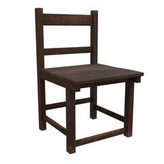 3d model, Antique square wooden table with a single drawer, isolated on a transparent background, perfect for classic interiors.