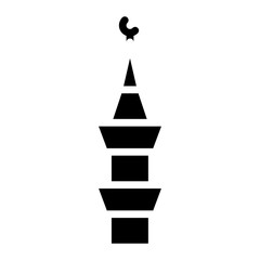 Minaret icon vector image. Can be used for Islamic New Year.