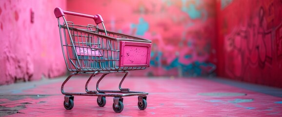 Pink Shopping Cart on Pink Floor: A Monthly Event Trend Generative AI