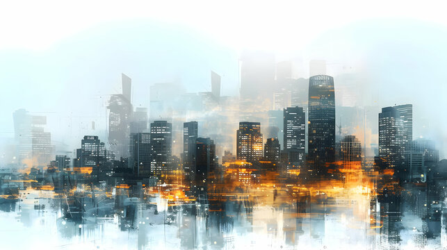 cityscape - business background - city, corporate, backdrop, skyline