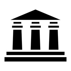 Fototapeta premium Courthouse icon vector image. Can be used for Legal Services.