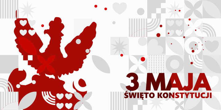 święto konstytucji 3 maja - baner, ilustracja wektorowa