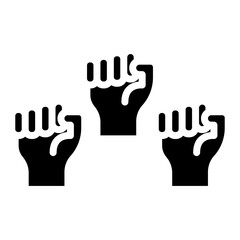 Protest icon vector image. Can be used for Protesting and Civil Disobedience.