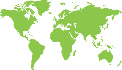 世界地図　緑 - obrazy, fototapety, plakaty