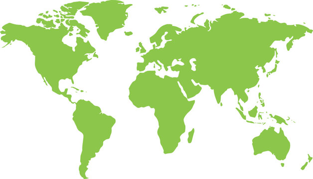 世界地図　緑