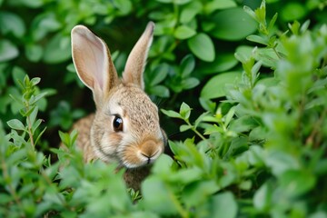 Naklejka na ściany i meble a rabbit in a bush