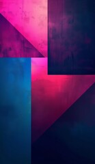 blue and pink gradients of abstract geometric shapes
