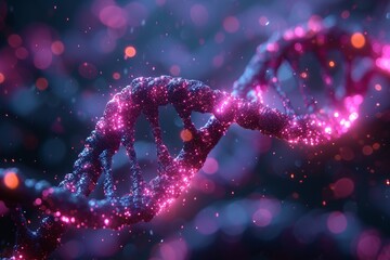 Pink DNA: A Glowing Genetic Journey Through Time Generative AI