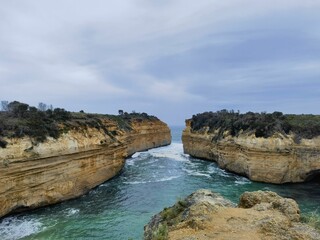 Fototapeta na wymiar Scenic view of the Great Ocean Road in Australia.