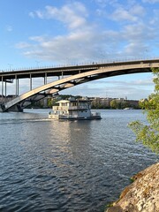 Naklejka premium bridge over the river