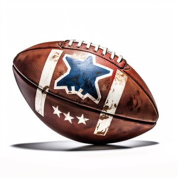 a football with a star on it