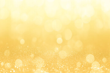 Warm Abstract Bokeh Lights on Golden Background for Festive Occasions