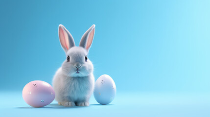 Bunny holding easter egg