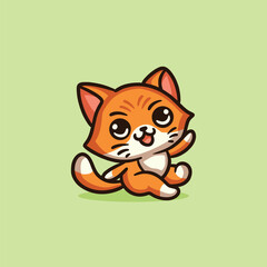 Cat Cute Animal Vector Mascot Cartoon Design illustration