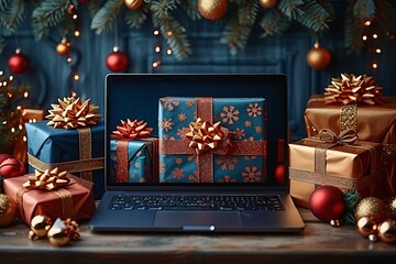 Holiday Gift-Giving: A Laptop and Presents for the Season Generative AI